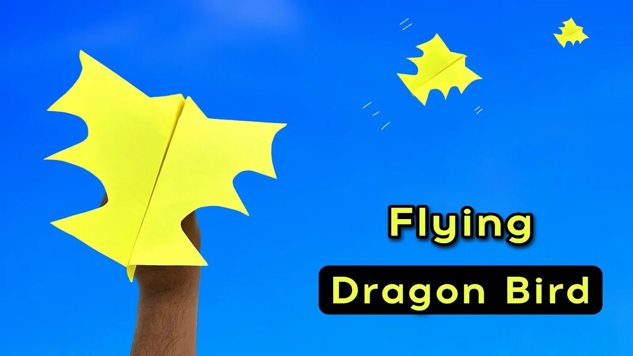 Best flying dragon bird, paper flying bird plane ,how to make paper dragon bird,best paper fly bird