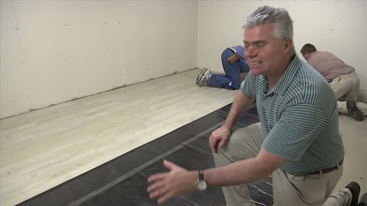 LVT installation using InstaLay self adhesive underlay