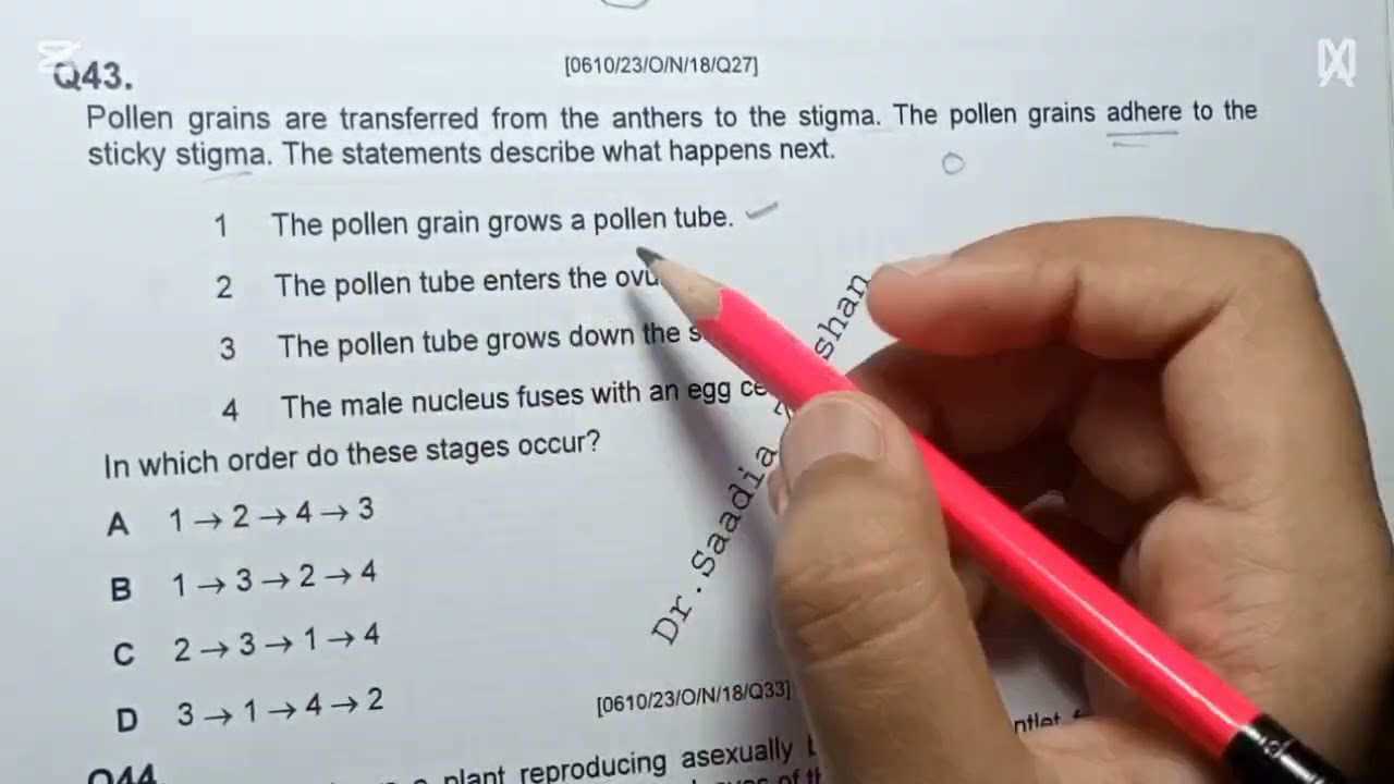 Reproduction in plants, Q31-54 topical past papers (2012-2020), Paper 2 (Part 2) 🌷⚡🦋 IGCSE Biology 🌀