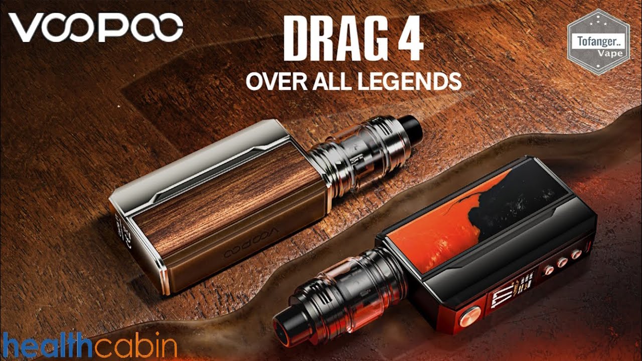 Voopoo Drag 4 Box Mod Kit with Uforce-L Tank Atomizer 4ml - HealthCabin - Dual 18650 - Unboxing