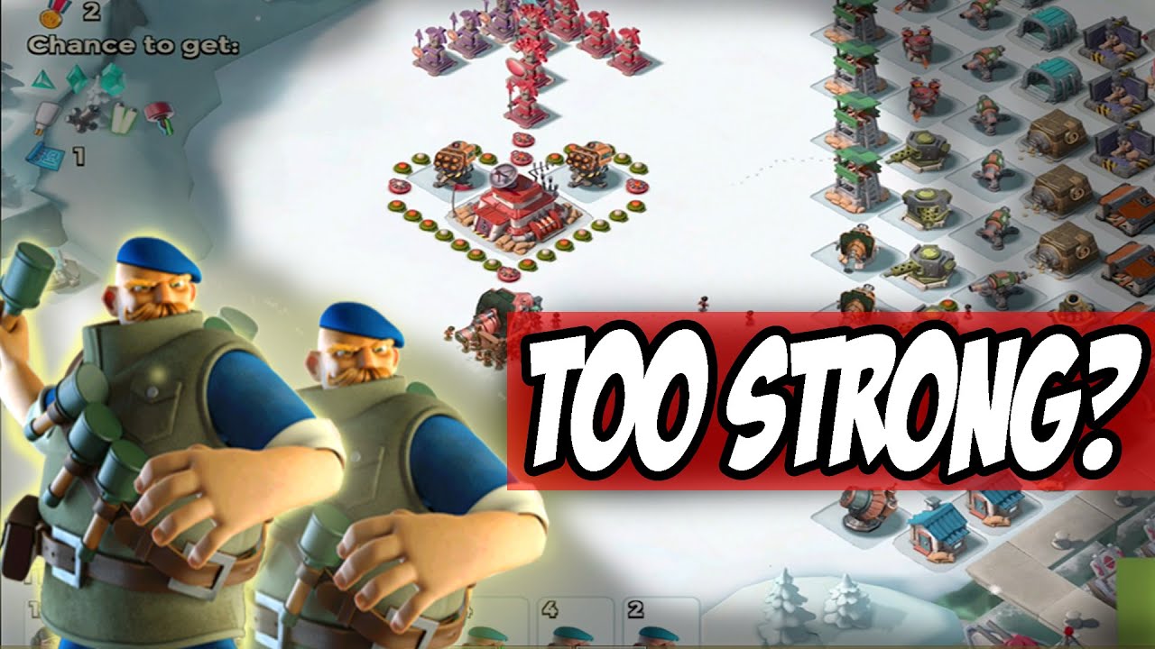 Grenadiers Overpowered?!.. Just Kidding | Boom Beach