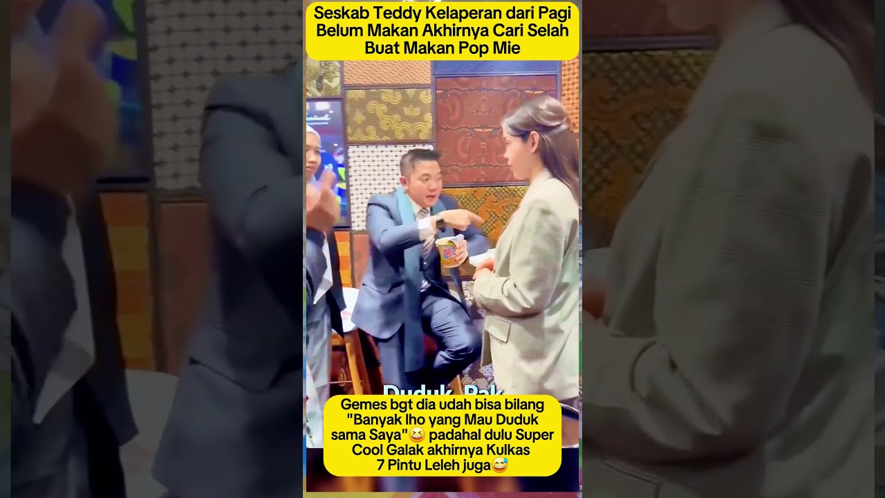 Gemes bgt Pas Seskab Teddy Makan Mie #shorts #mayorteddy #prabowo #presiden