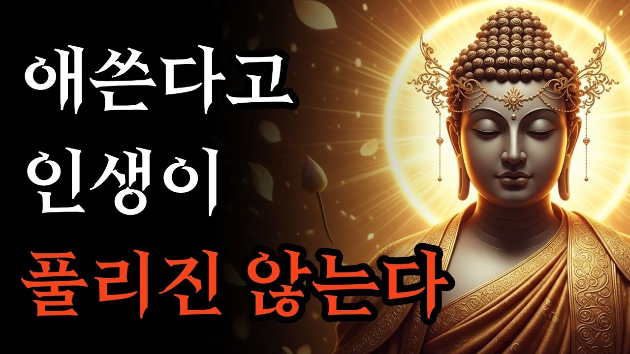 애쓴다고 인생이 안 풀렸던 진짜 이유, 집착을 내려놓으면 모든일은 알아서 흘러간다 | 부처님 말씀