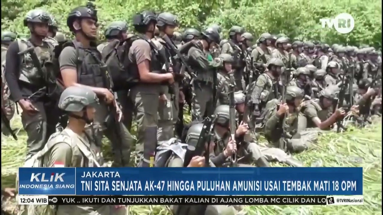TNI Sita Senjata AK 47 Hingga Puluhan Amunisi Usai Tembak Mati 18 OPM