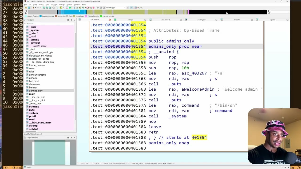 Перехват управления потоком выполнения (ret2win) - pwn103 | Пошаговое руководство TryHackMe по PW...