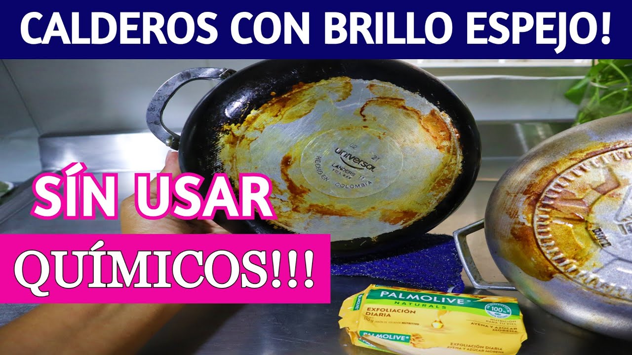 ✅ Cómo BRILLAR CALDEROS  y OLLAS sín QUÍMICOS / Calderos con BRILLO ESPEJO usando JABÓN DE BAÑO ...