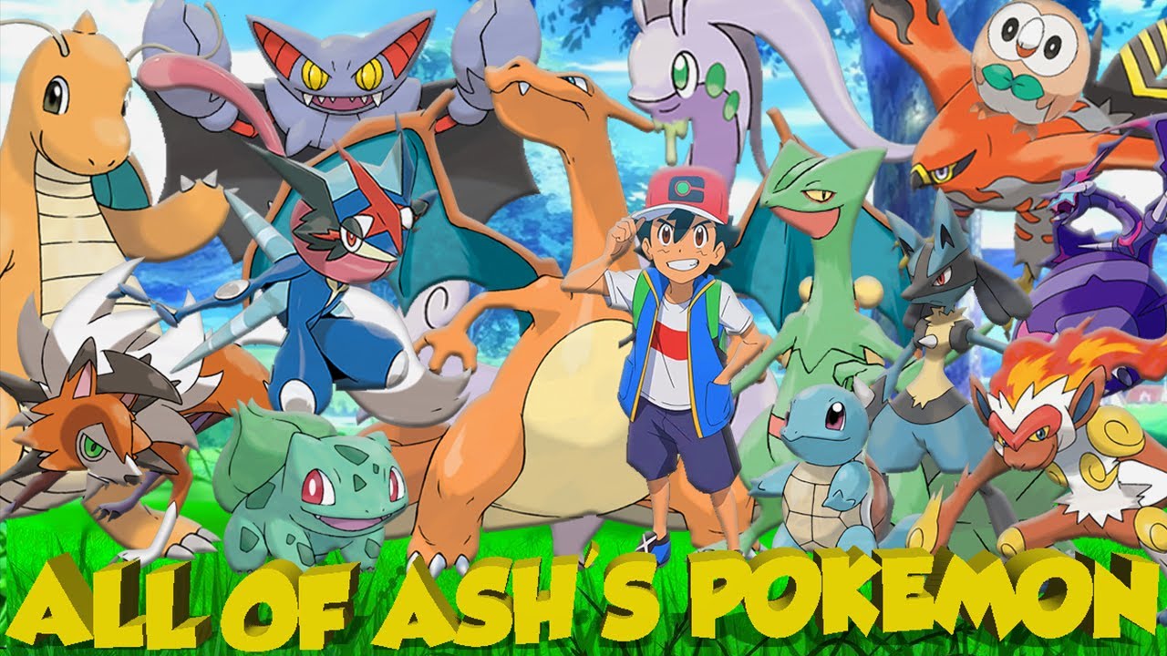 All of Ash's Pokemon (ALL GENERATIONS)