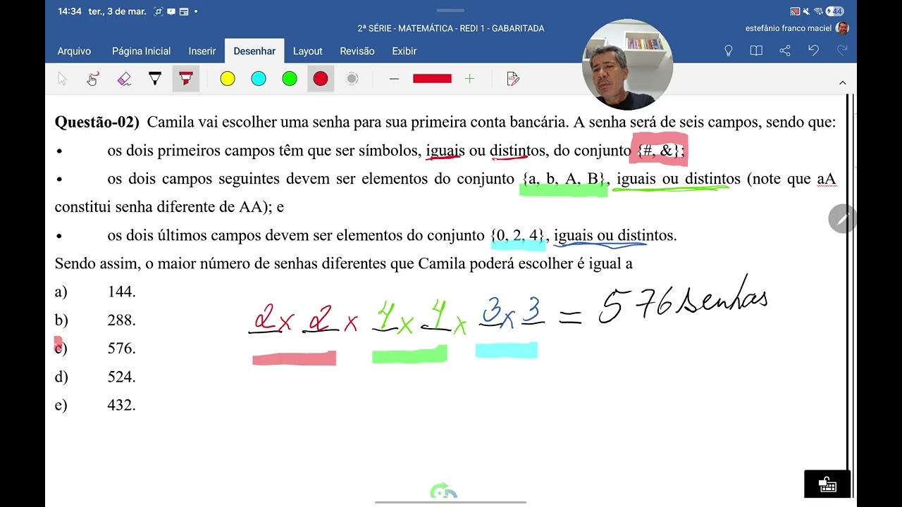 Matemática - introdução à Análise  Combinatória