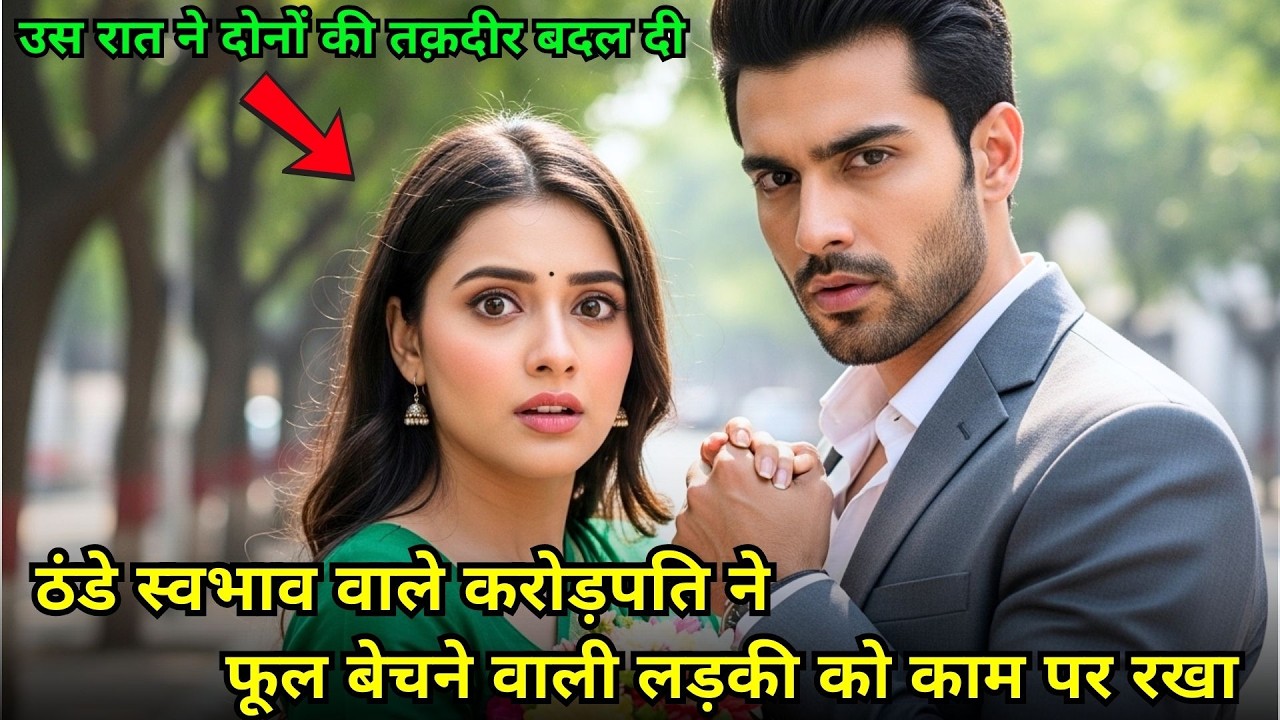 ठंडे स्वभाव वाले करोड़पति ने फूल बेचने वाली लड़की को काम पर रखा — उस रात ने दोनों की तक़दीर बदल दी