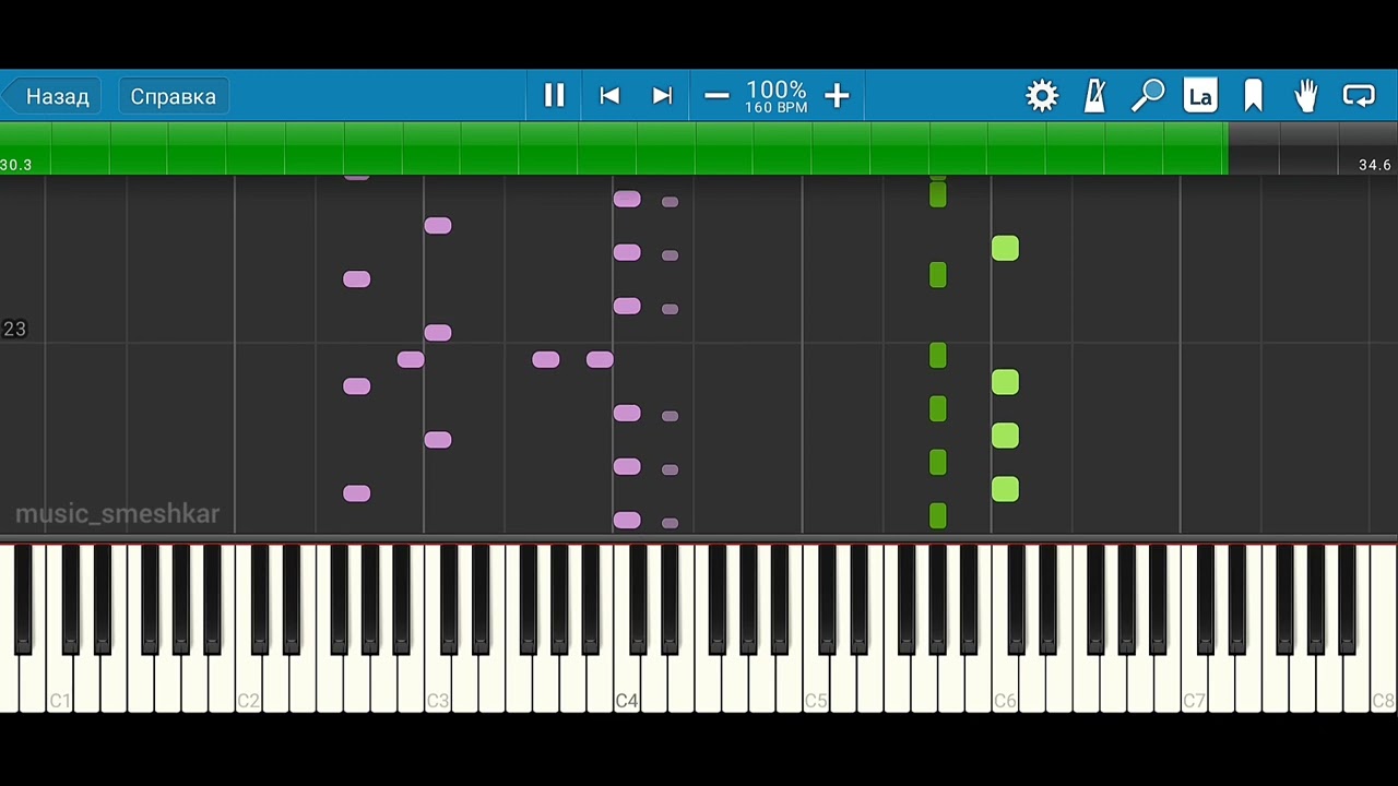 Смешарики - Весёлая Тема(Synthesia)