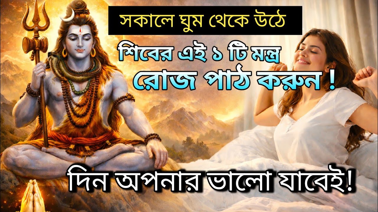 সকালে উঠেই শিবের এই মন্ত্র পড়ুন—দিন কখনও খারাপ যাবে না | #shivmantra #lordshiva #motivation