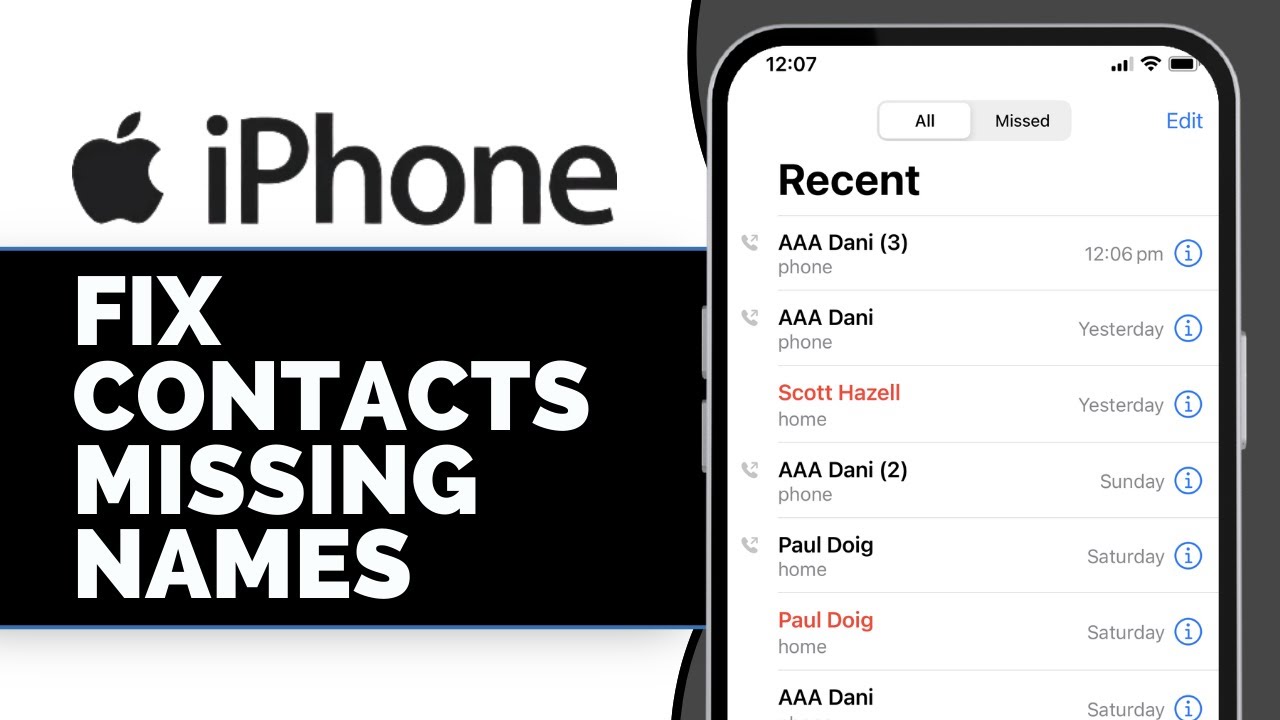 iPhone Contacts Missing Names, Only Showing Numbers | Messages App Not Showing Contact Names