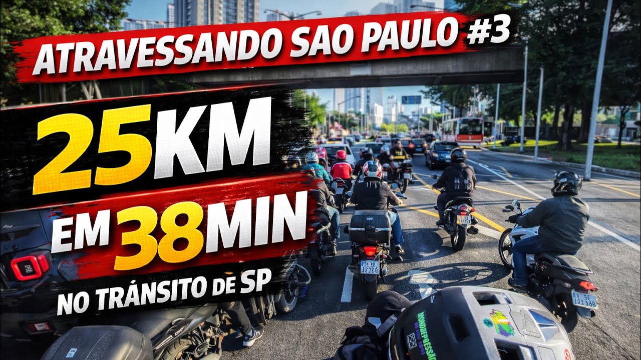 ATRAVESSEI SÃO PAULO NO HORÁRIO DE PICO EM 38 MINUTOS | 25km no trânsito 