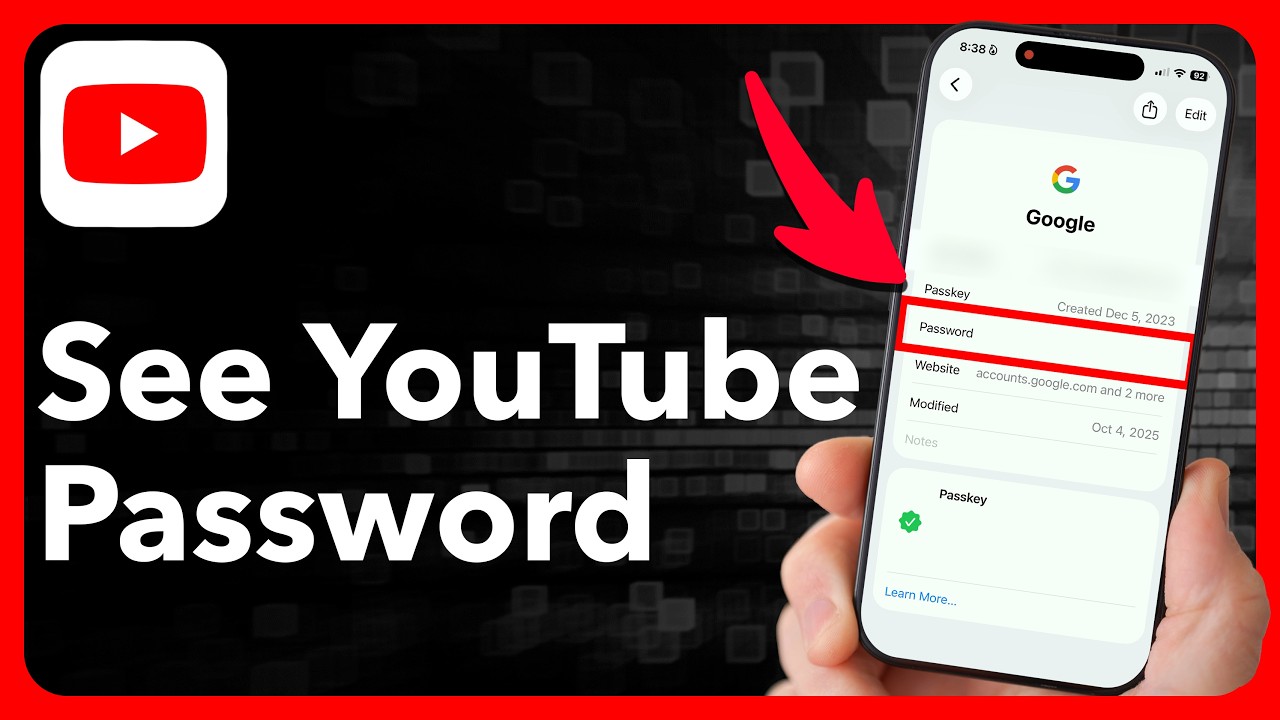Как узнать пароль YouTube