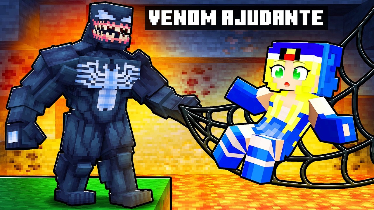 JOGANDO como SIMBIONTE VENOM AJUDANTE no Minecraft