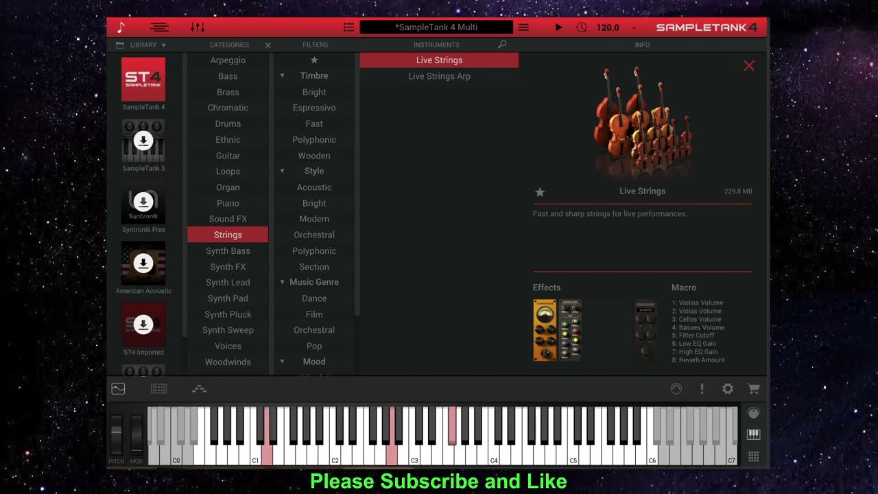 IK Multimedia SampleTank 4 | Strings  Presets | Factory Sound