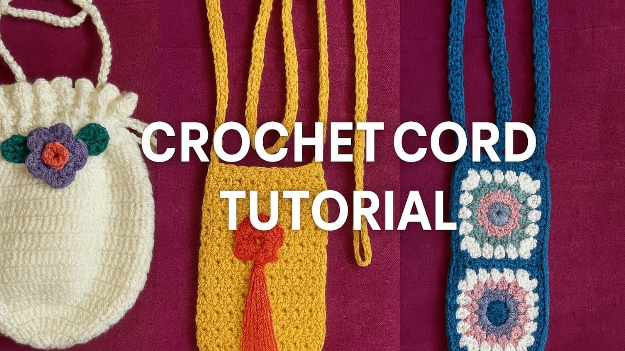 Crochet cord designs | 3 new designs | @Knititwithkoushalya 