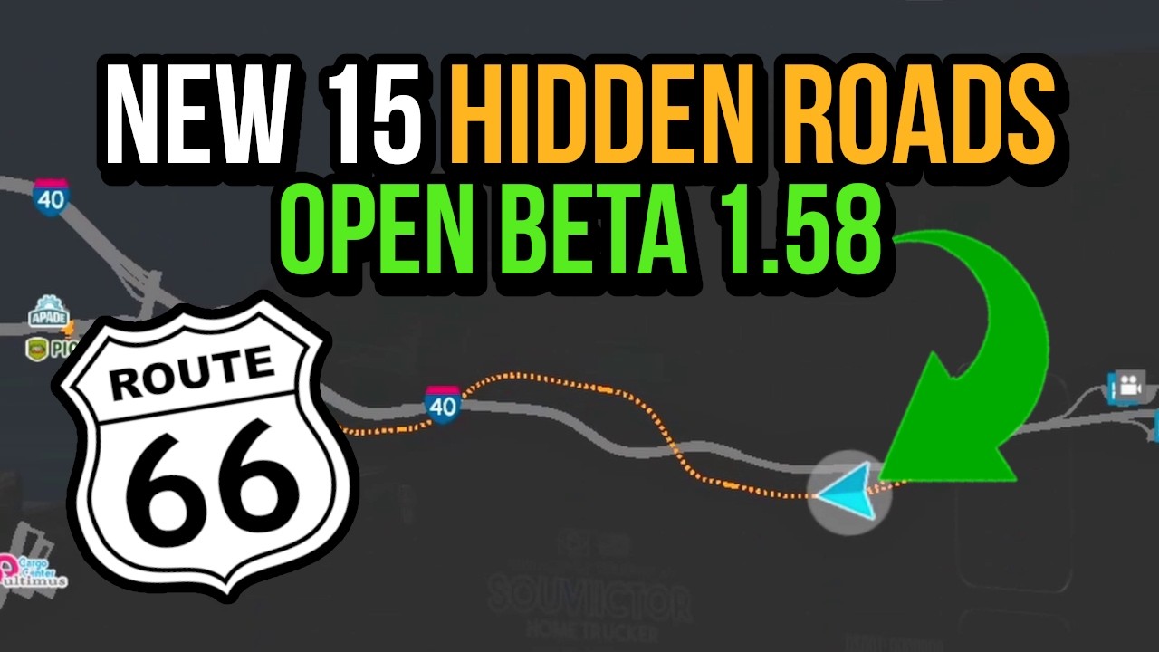 15 NEW HIDDEN ROADS ON ROUTE 66 REWORK - ATS Open Beta 1.58✔️