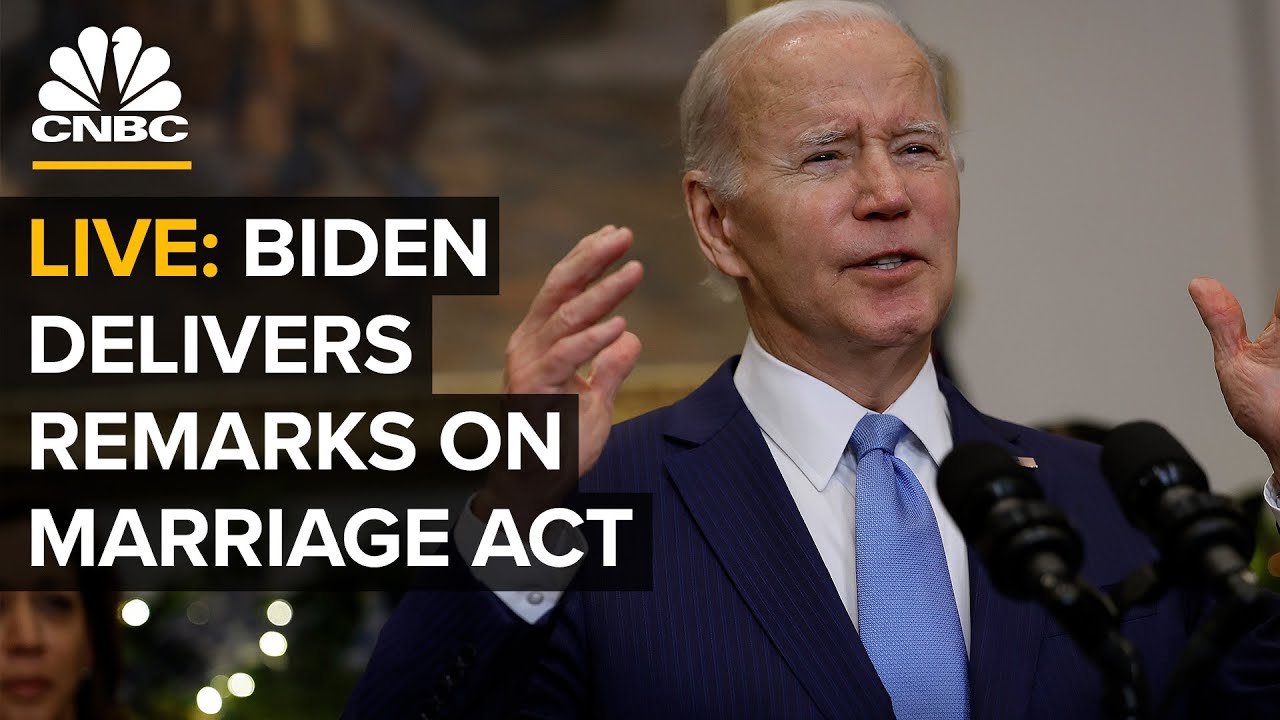 LIVE: President Biden signs the Respect for Marriage Act   — 12/13/22