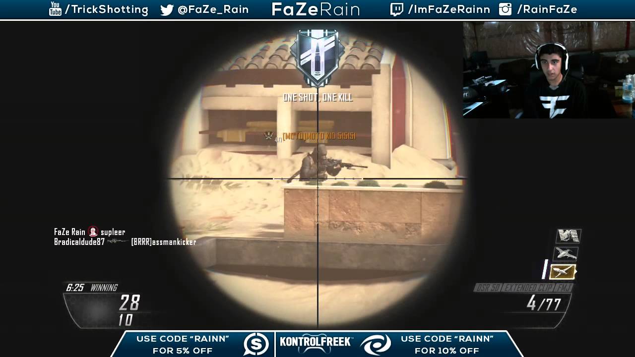 FaZe Rain - FFA TrickShotting LIVE FaceCam!