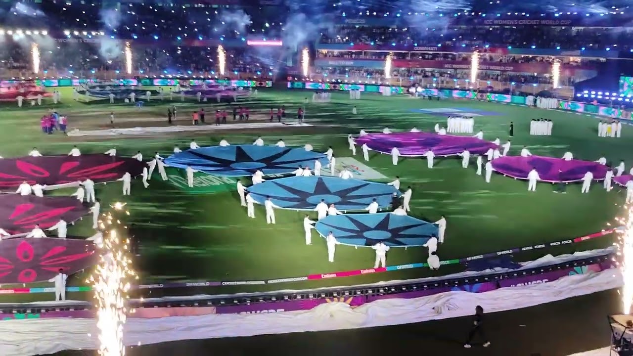 Opening Ceremony Of India Vs Sri Lanka Women World Cup 2025 1st Match At ACA Stadium Guwahati.