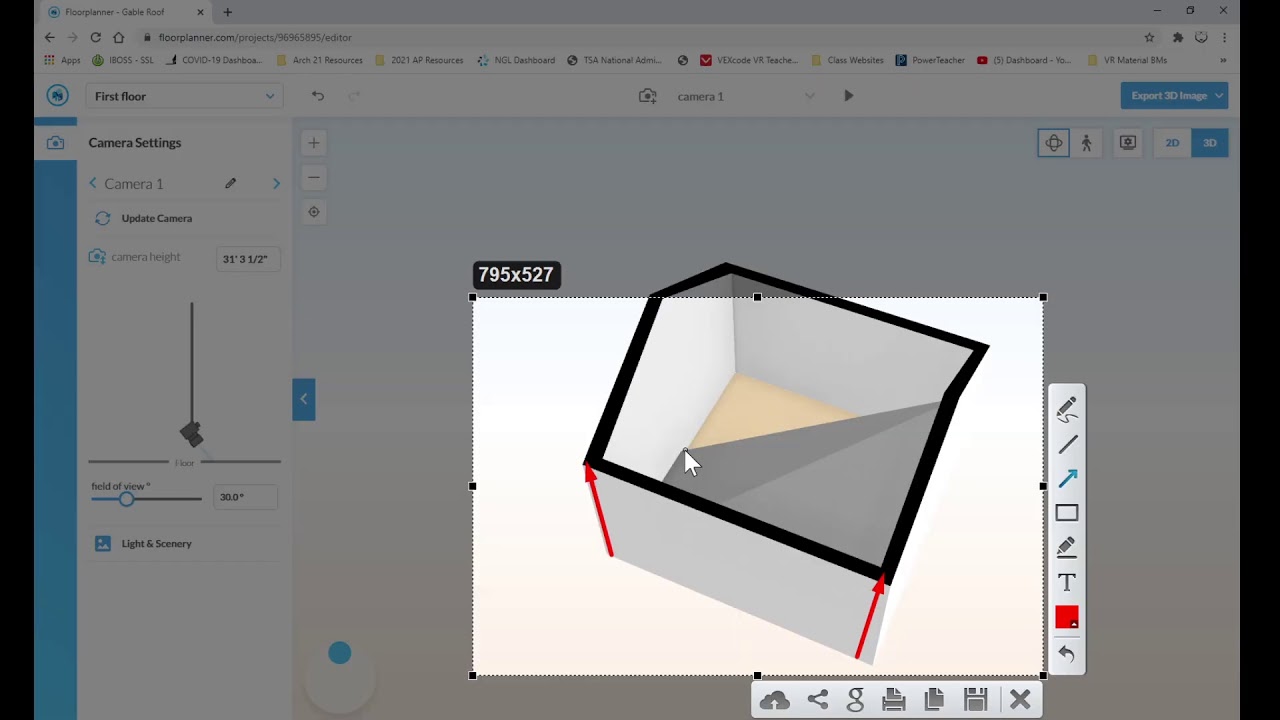 FloorPlanner.com - Gable Roof - Shed - Part 2