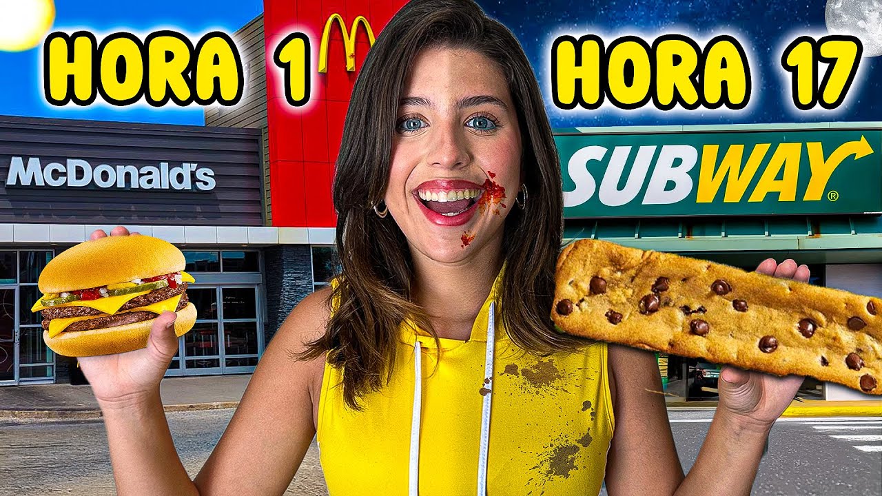 COMIENDO EN TODOS LOS RESTAURANTES DE COMIDA RÁPIDA POR 24 HORAS