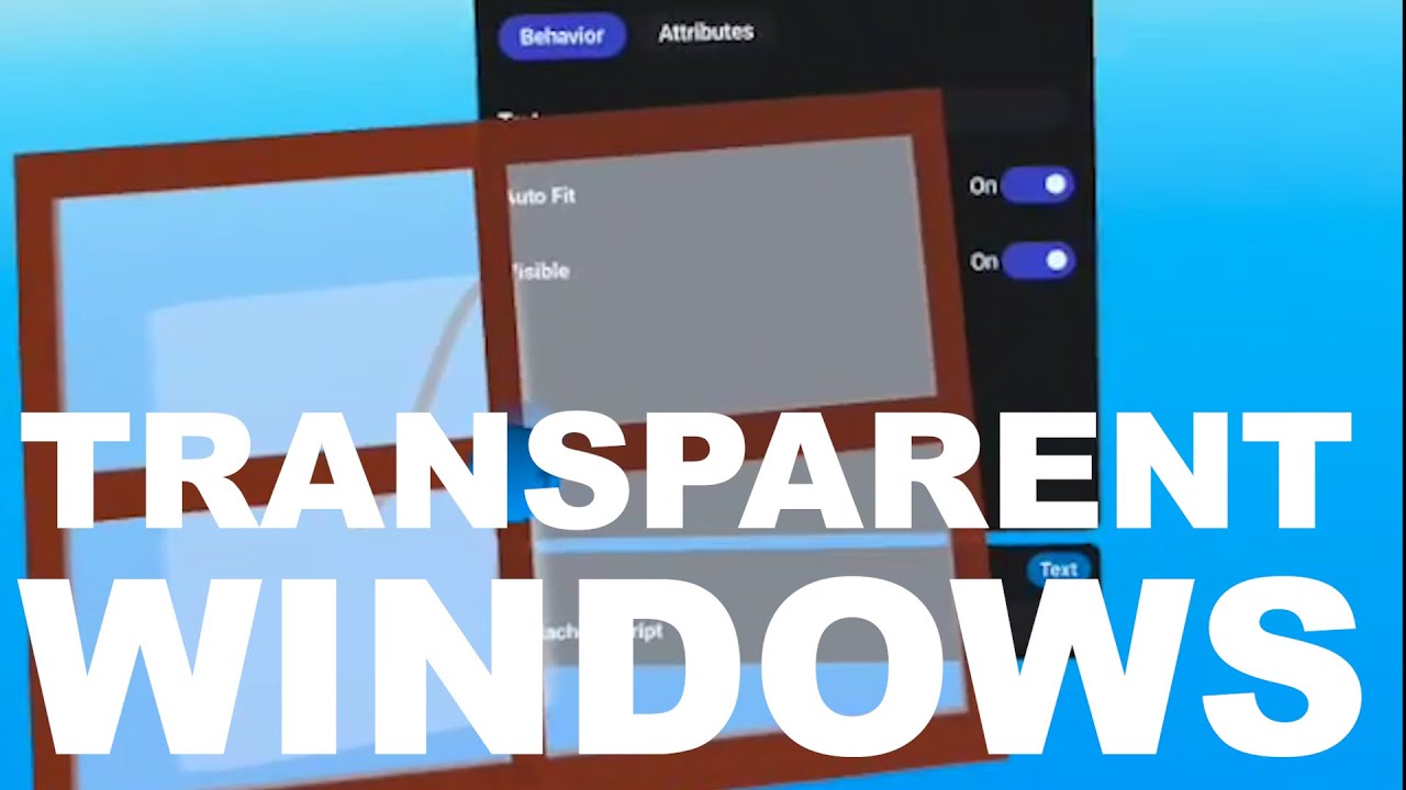 How to Make Transparent Windows in Horizon Worlds