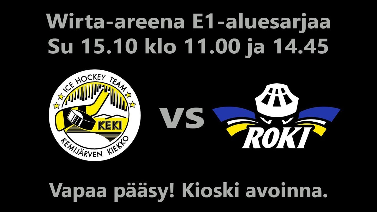 KeKi vs RoKi (sin) E1 aluesarjaa 15.10.2017