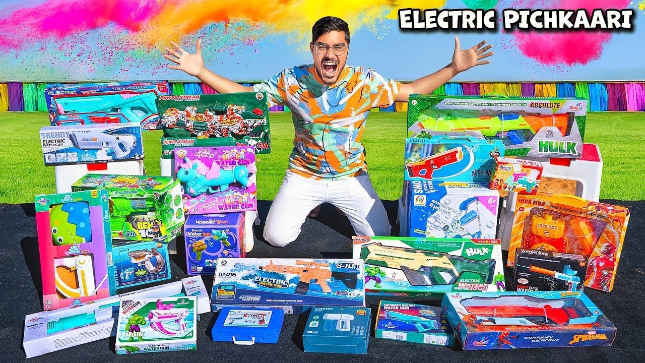 Crazy Xyz New Videos :Holi Electric Watergun Stash Testing Worth ₹40,000