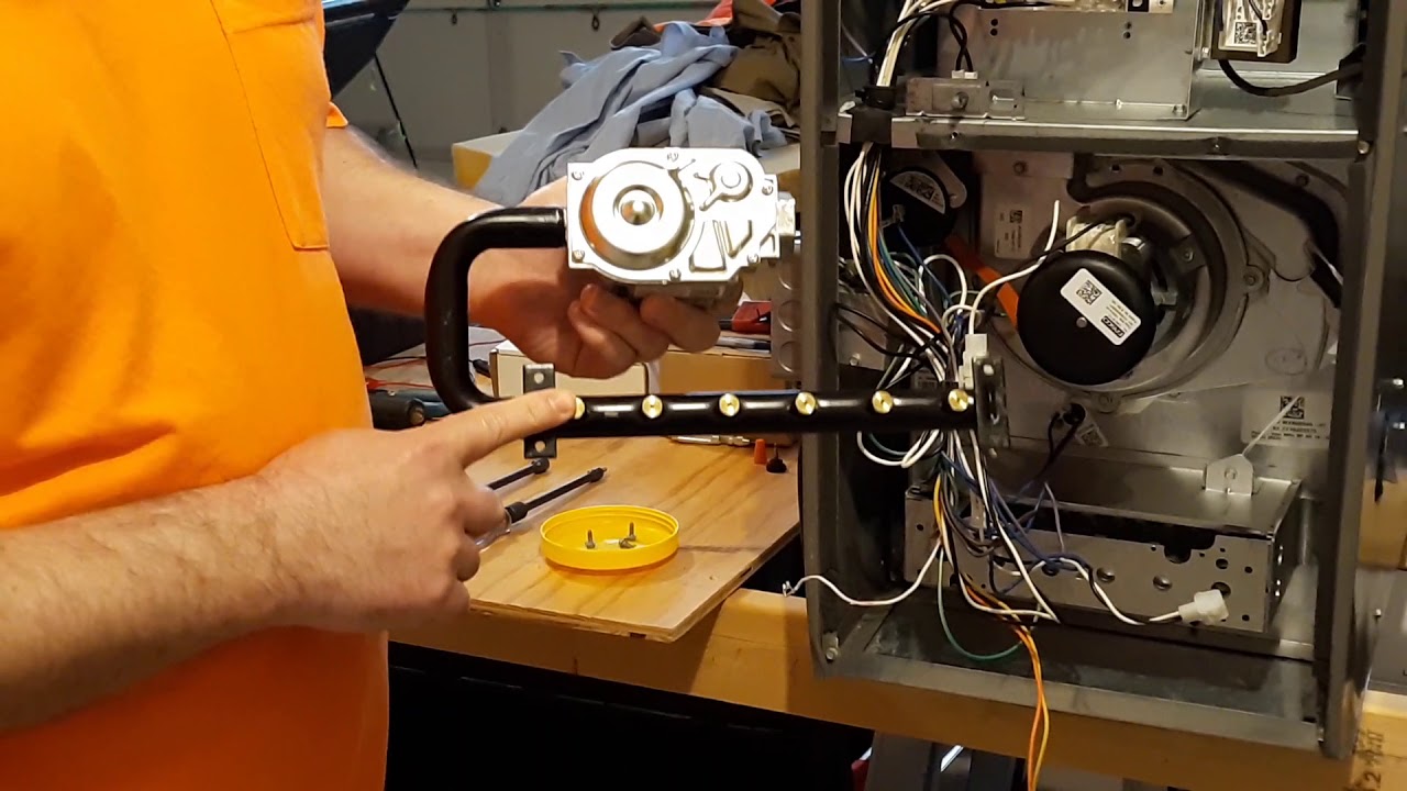 Lennox Down Flow Furnace - Manifold & Burner Assembly Removal