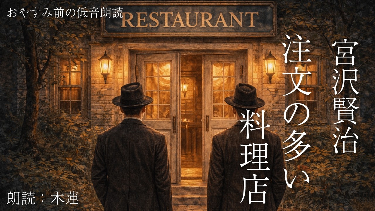 【低音朗読｜眠る前の文学】宮沢賢治「注文の多い料理店」｜木蓮の静かな朗読