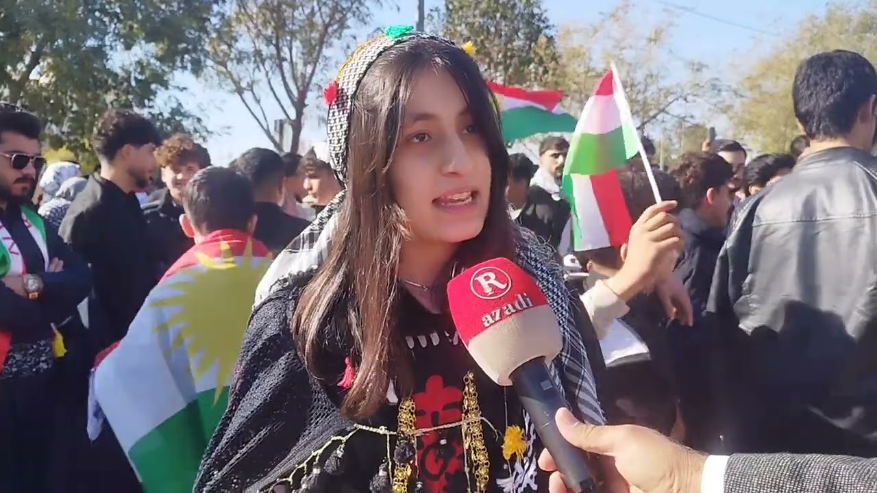 پەیامی کچە قوتابییەکی قەزای ڕزگاری بەزمانی ئینگلیزی بۆ ڕۆژئاوای کوردستان