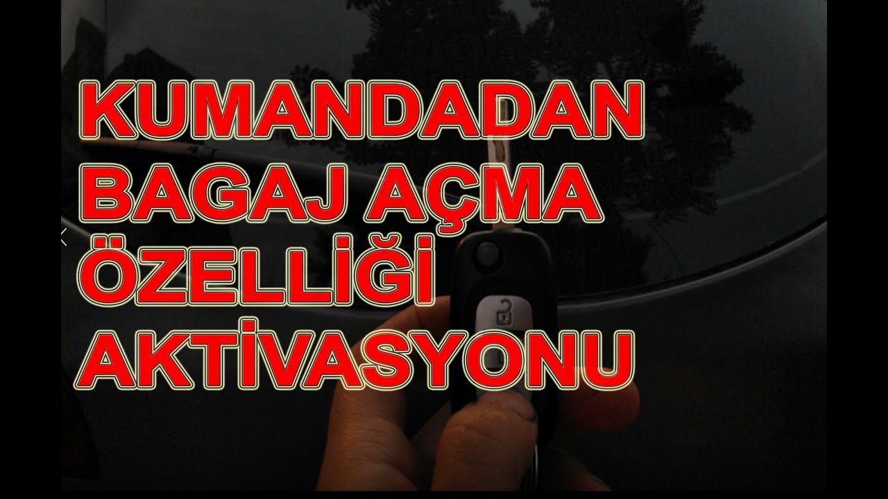 Renault Fluence Kumandadan Bagaj Açma Özelliğinin Aktif Edilmesi | Gizli Özellik Açma