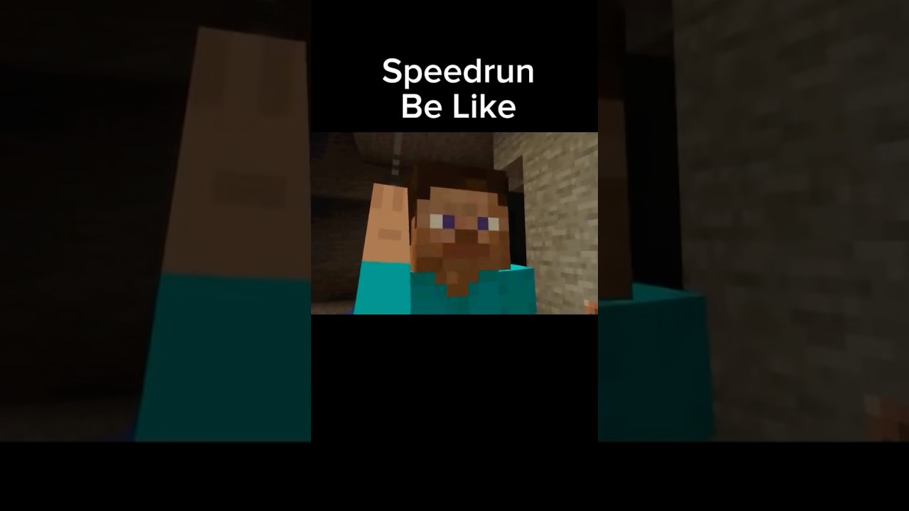 Minecraft Speedrun Be Like🤨 #minecraft #shorts #speedrun #viral