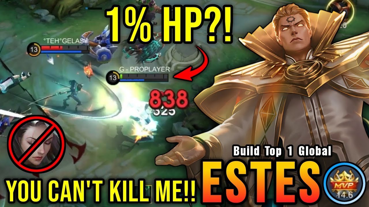 You Can't Kill Me!! Estes Perfect Support 100% Untouchable!! - Build Top 1 Global Estes ~ MLBB