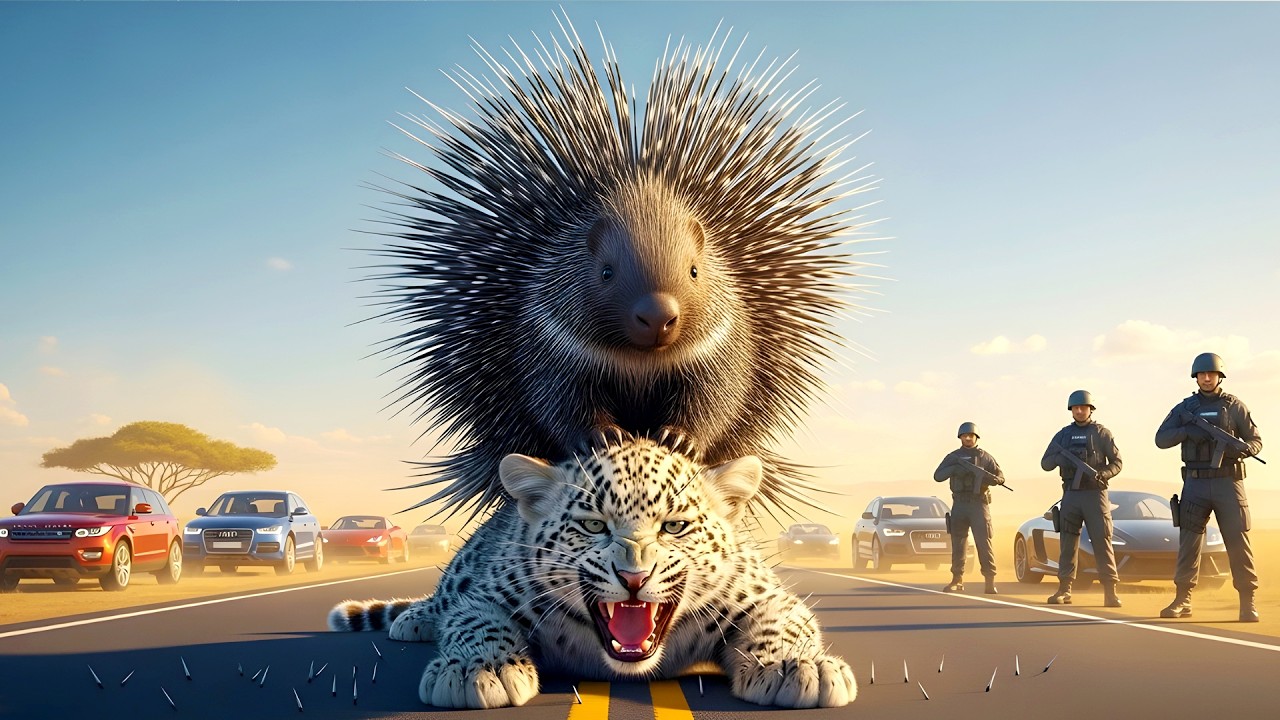 Heroic Rescue Team Saves Mother Puma From Giant Porcupine
