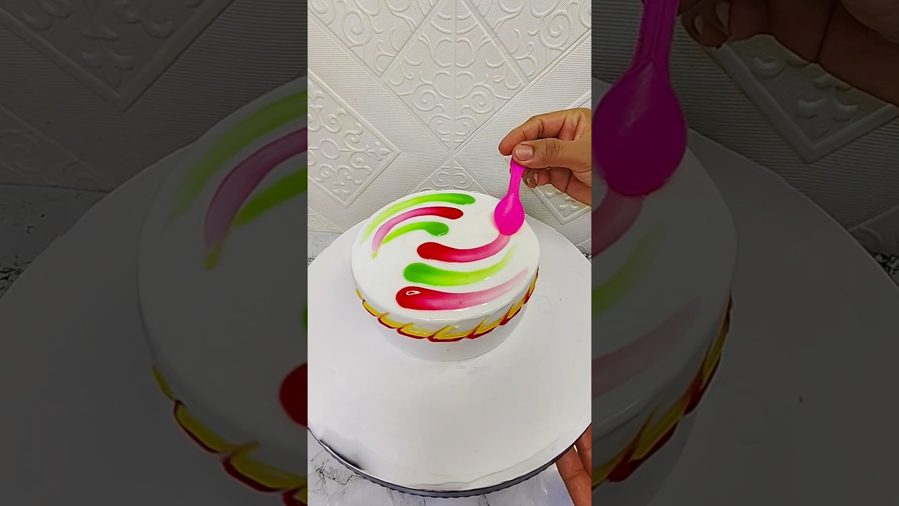 Beautiful fantastic colour ful cake Design #shorts#feed#tending#cake#virals#video