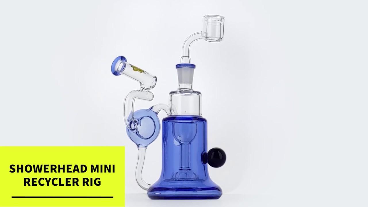 Showerhead Mini Recycler Rig by HoneyDew Glass