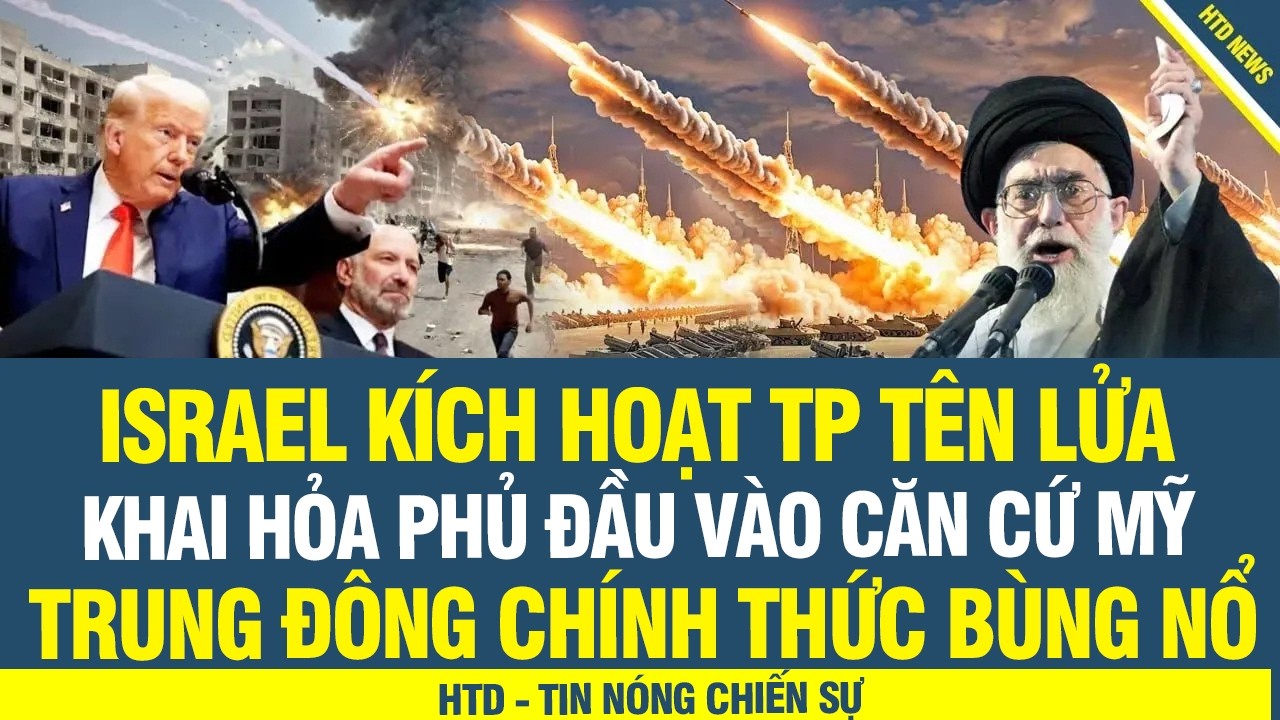 TRUNG ĐÔNG BÙNG NỔ! Iran khai hỏa tên lửa tấn công phủ đầu Israel, Mỹ đáp trả, F-35 ào ào rời căn cứ