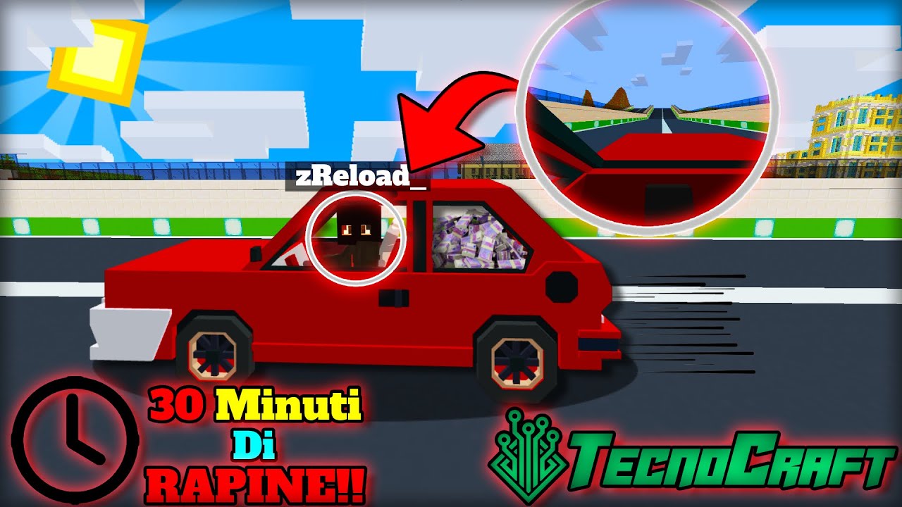 Mezz'ora di RAPINE EPICHE su TECNOCRAFT - Minecraft Roleplay Vita da Criminale