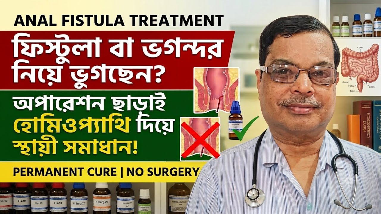 Fistula homeopathic treatment in bangla | Fistula Treatment without Operation | বিনা অপারেশনে নিরাময়