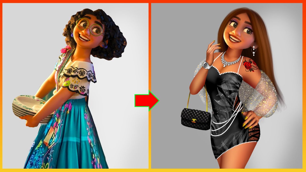Disney Pixar Charm - Mirabel Madrigal сияет, превращаясь в сексуальную девушку - @CartoonArt68