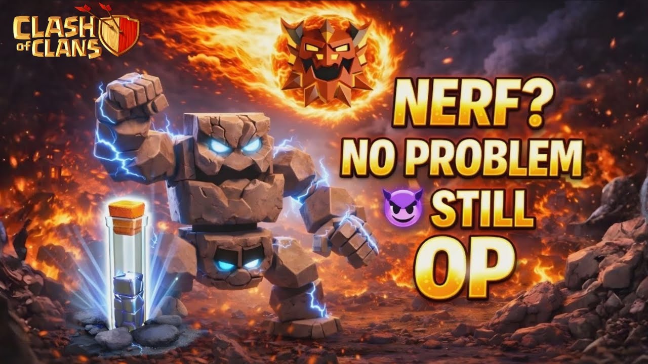NERF? NO PROBLEM 😈 | STILL OP Meteor Golem + Fireball Attack!