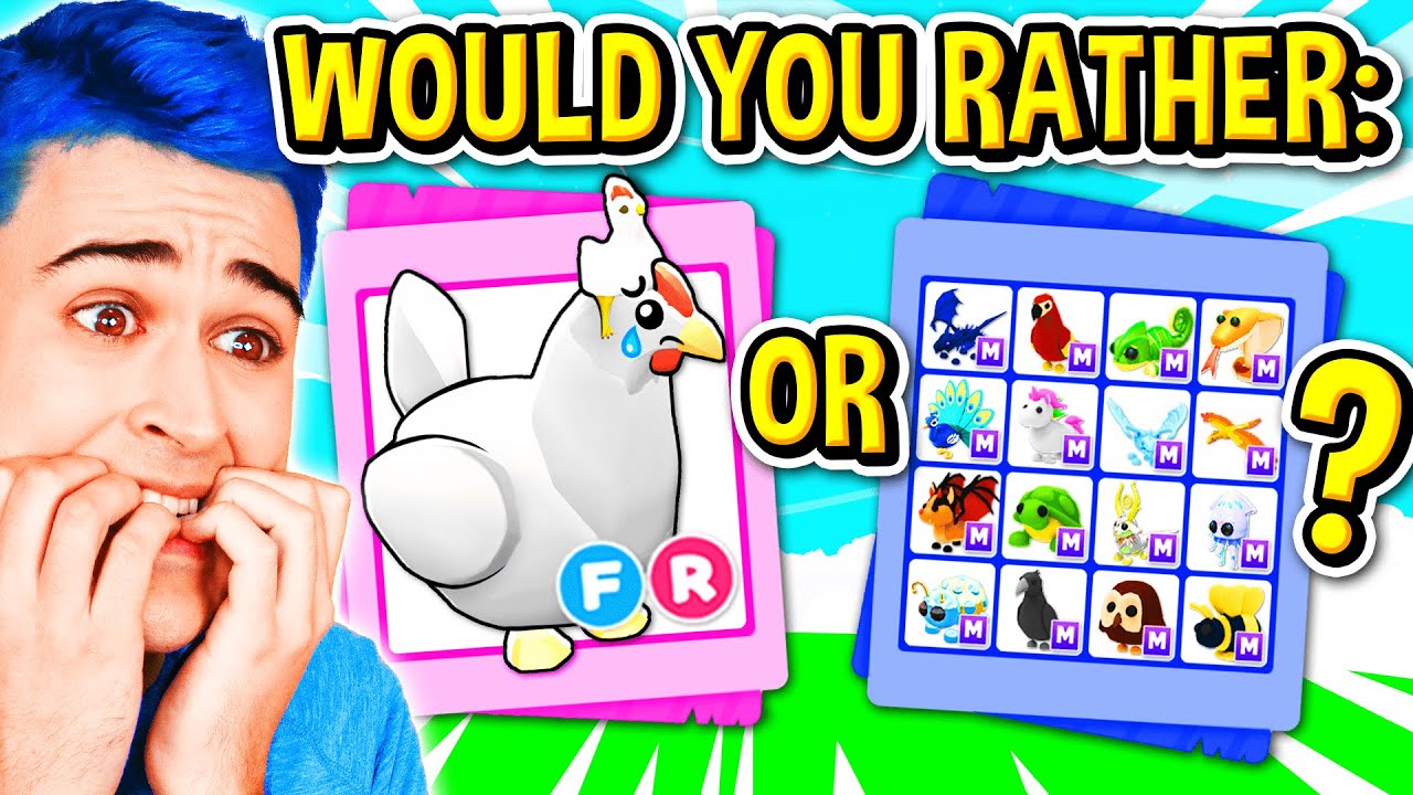 Extreme *WOULD YOU RATHER* Trading Challenge In Adopt Me Roblox !! Jeffo *SECRETS* EXPOSED !! 😱
