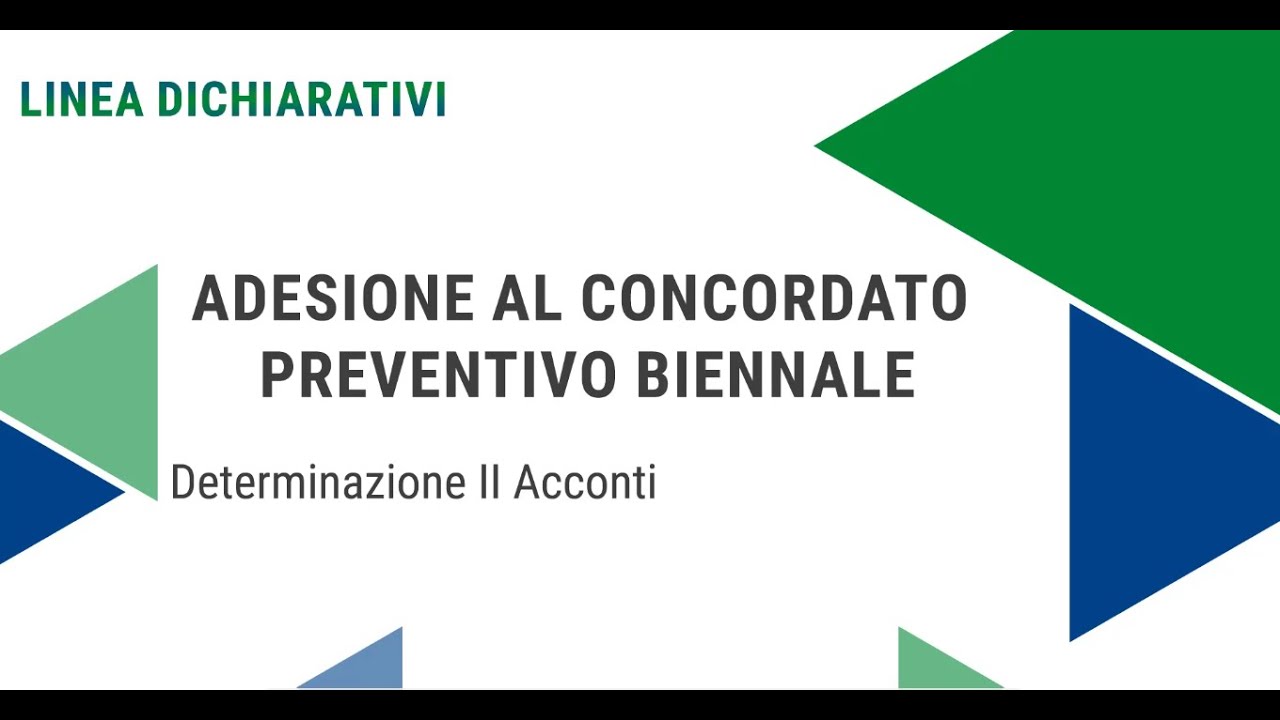 Rideterminazione dei II Acconti per adesione CPB