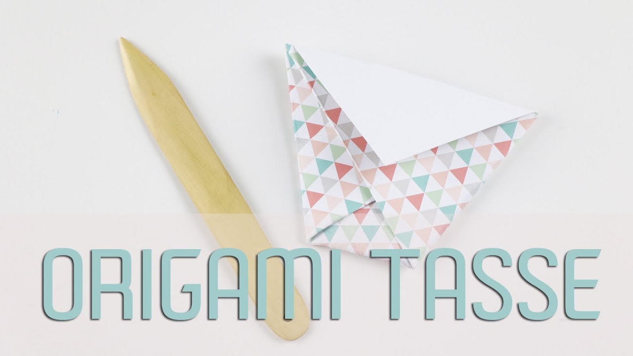Becher falten - Anleitung f&uuml;r Origami Tasse - Talu.de