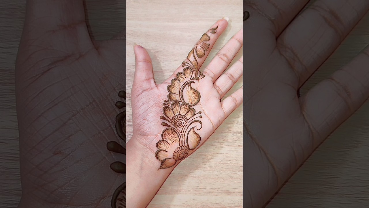 Arabic Mehndi Design ❤️, Simple Mehndi Design #shortvideo #shorts #ytshorts #viral #henna #mehndi