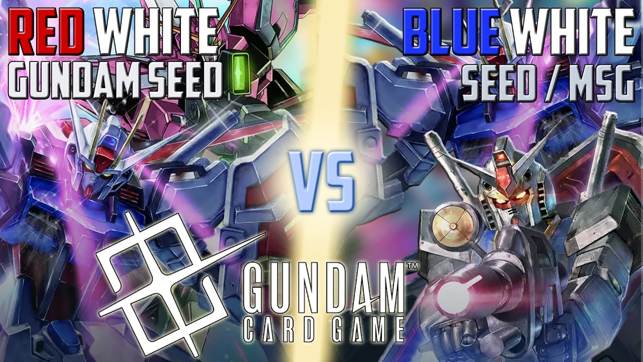 [Battle Series #1] Red White Gundam Seed vs White Blue Seed/Mobile Suit Gundam | Gundam Card Game