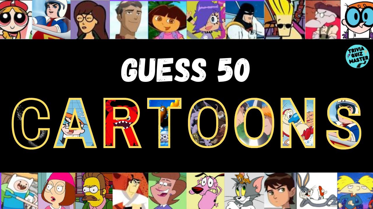 Can you guess 50 CARTOONS by their picture? 📺🍿 | Trivia/Quiz/Challenge